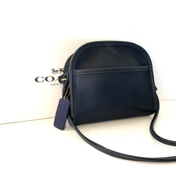 navy blue leather crossbody purse