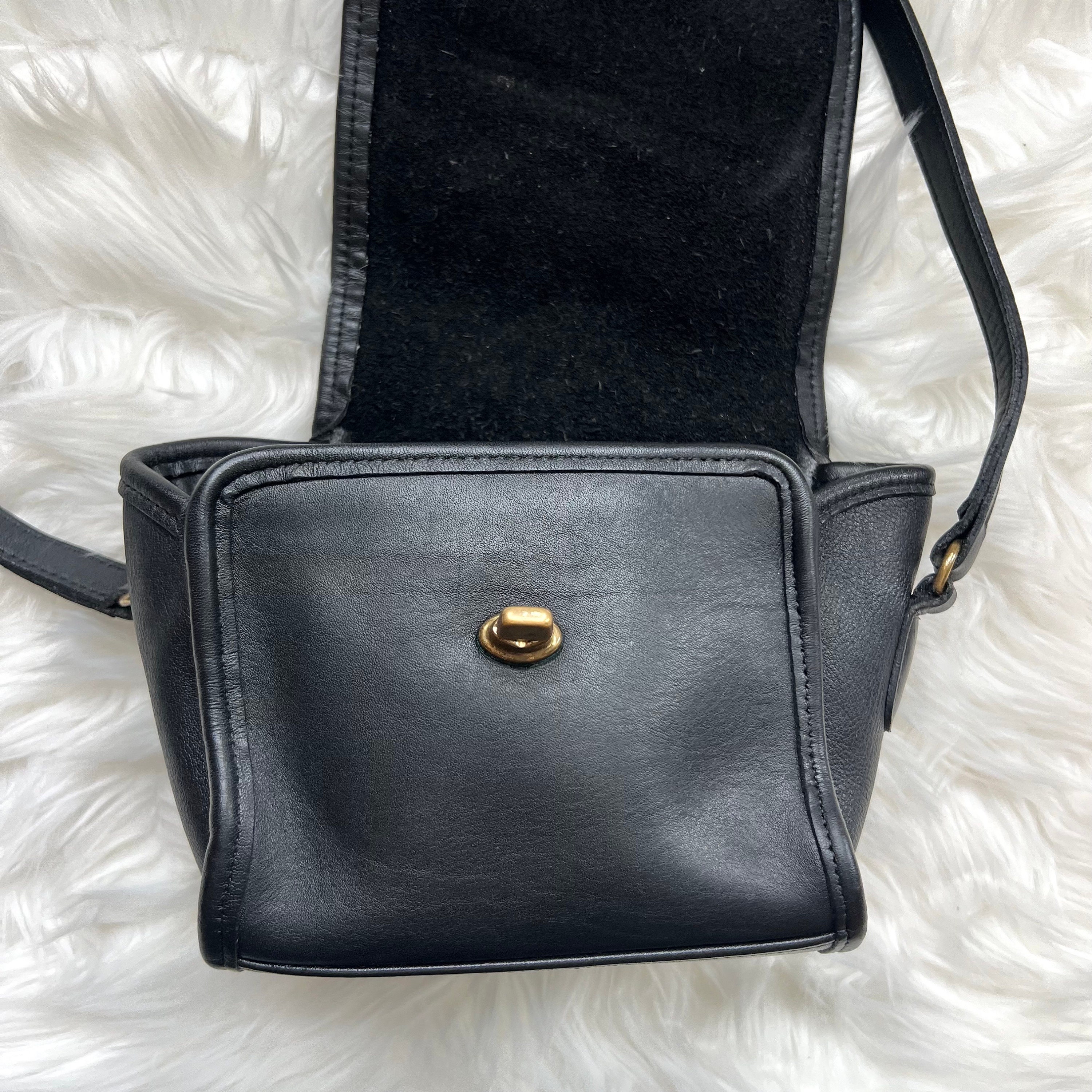 ◎vintage◎COACH Mini Body Bag BLACK COACH Vintage Emmie Black Leather Mini Crossbody Bag RARE - Etsy