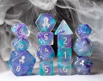 Mystic Shaman 14pc Polyhedral Kraken Dice Set | Dungeons and Dragons Dice Set for DnD