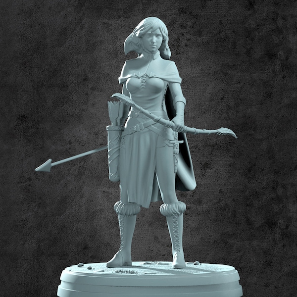 Anabella The Ranger Miniature for Tabletop RPGs