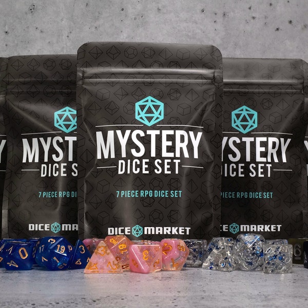 Dice Market Mystery Dice Set - 7pc blind bag mystery dice