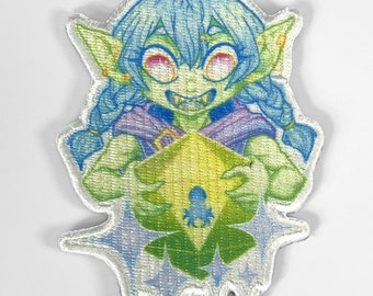 Matilda Fabric Patch w/ Velcro Backing | Dice Goblin Girl Patch Tabletop Gamer Velcro Patches