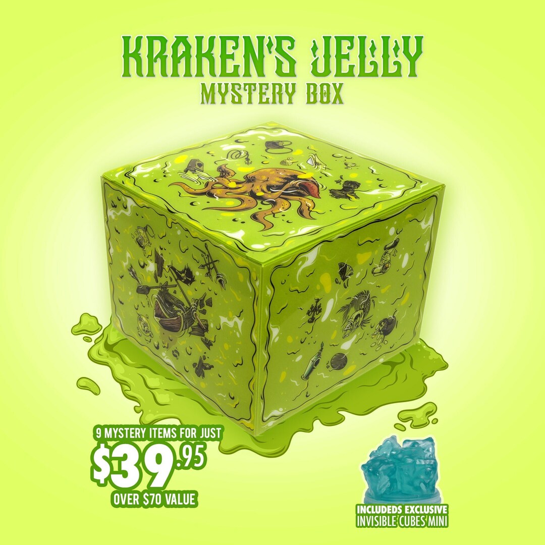 Gelatinous Cube Mystery Box, 9 Items With 70 Dollar Value Gelatinous Cube Monsters Gift Dnd