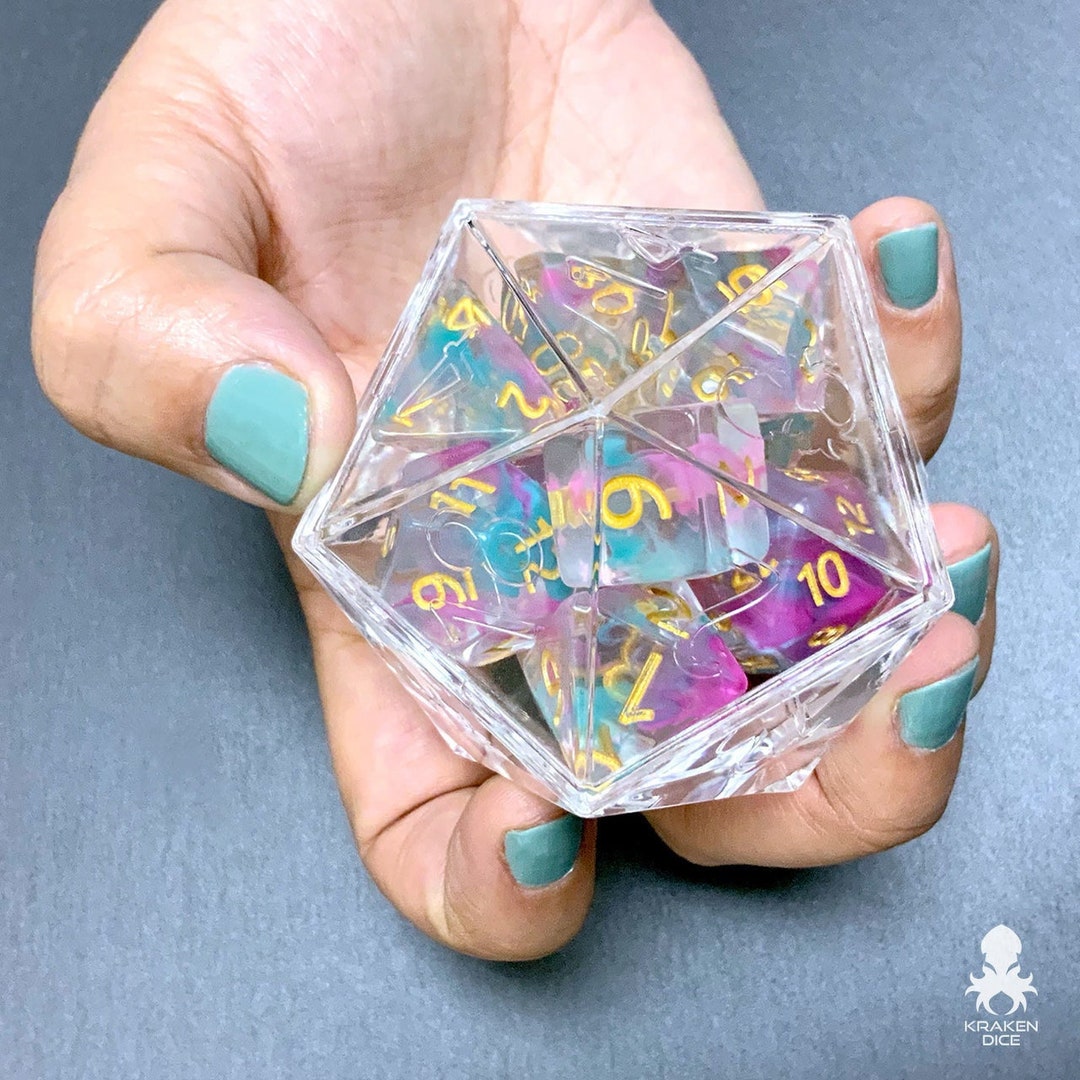 Kraken Logo D20 Dice Display Case Display Storage Case for 12pc Dice