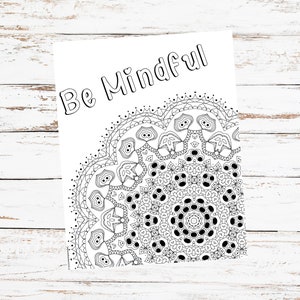 Printable Mindfulness Coloring Book image 2