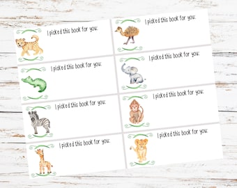 Printable Safari Animal Bookplates