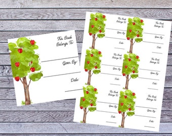 Apple Tree Printable Book Plate