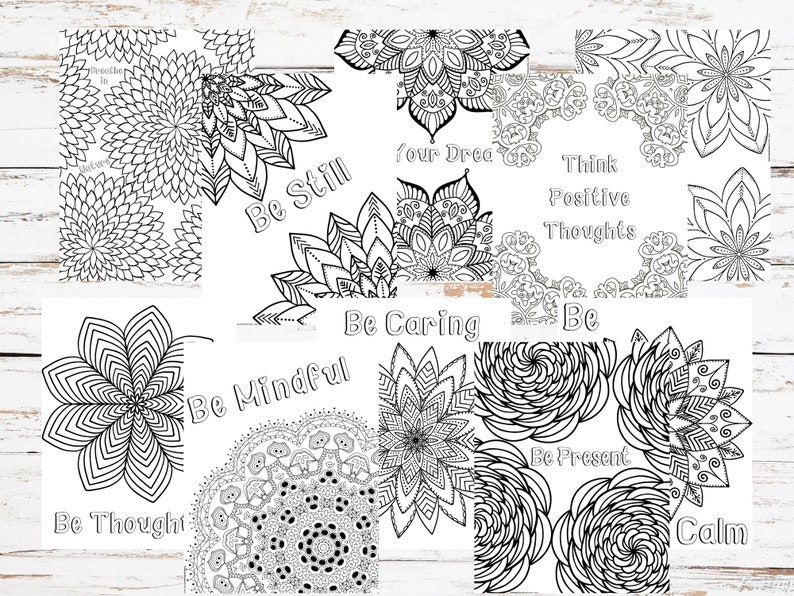 Printable Mindfulness Coloring Book image 1