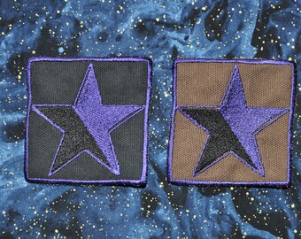 Anarcha-Feminism Star Embroidered Patch - Purple Thread, Anarchy Symbol
