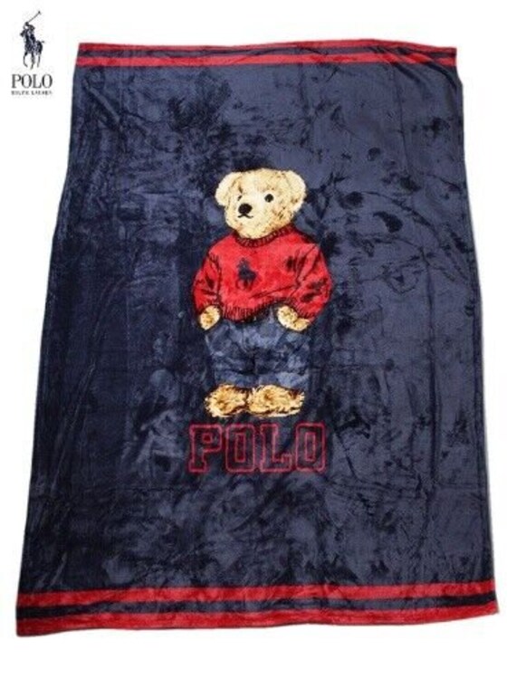 POLO by Ralph Lauren Sweatshirt Bear Throw Blanket NWT - Etsy