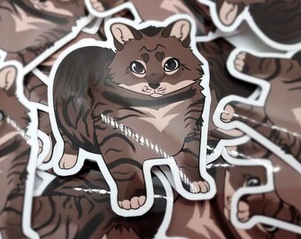 Brain rot Cat Sticker