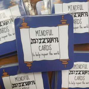 Mitzvah Good Deed Kindness Mindfulness Cards Hanukkah Bar Mitzvah Bat Mitzvah Gift image 1