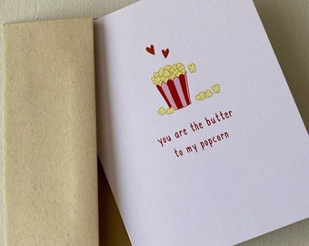 Valentine’s Day Popcorn Love Card