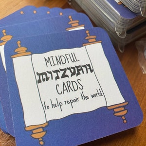 Mitzvah Good Deed Kindness Mindfulness Cards Hanukkah Bar Mitzvah Bat Mitzvah Gift image 4