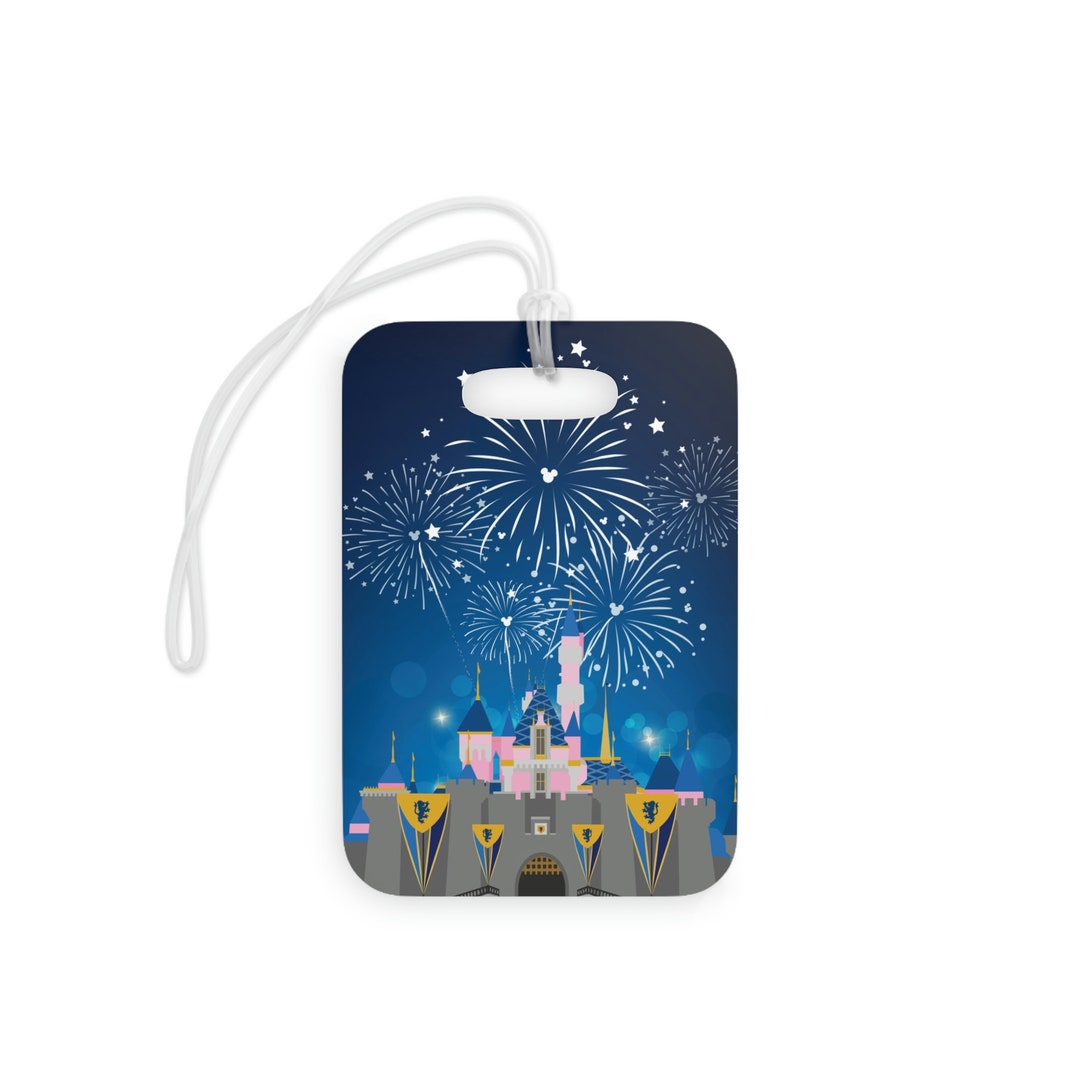 Fireworks Castle Luggage Tag // Bag Tag, FE Gift, Cruise, Disney Vacation,  Wedding, Party Favor // Made in USA