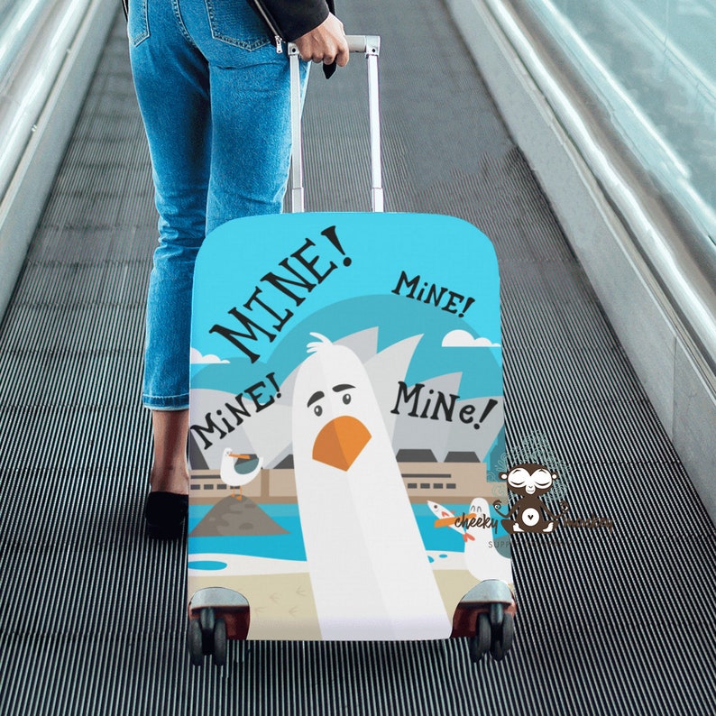 Mine Mine Sydney Seagull Luggage Cover // Travel, Suitcase, Luggage Strap, Fish Extender Gift, Disney Vacation, Cruise image 5