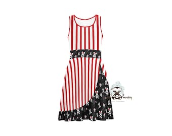 Mouse Pirate Life Women&#39;s Sun Dress // Sizes XS-3XL // Travel Dress, Beach, Theme Park, FE Gift, Cruise, Vacation