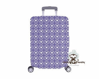 Mouse Damask Luggage Cover // Travel, Suitcase, Luggage Strap, Fish Extender Gift, Disney Vacation, Cruise