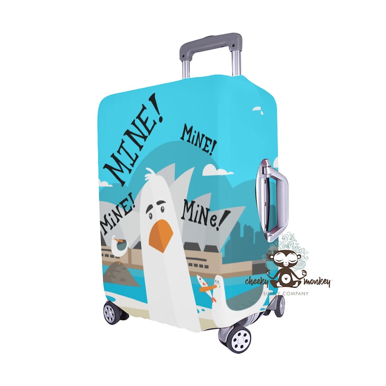 Mine Mine Sydney Seagull Luggage Cover // Travel, Suitcase, Luggage Strap, Fish Extender Gift, Disney Vacation, Cruise 画像 2