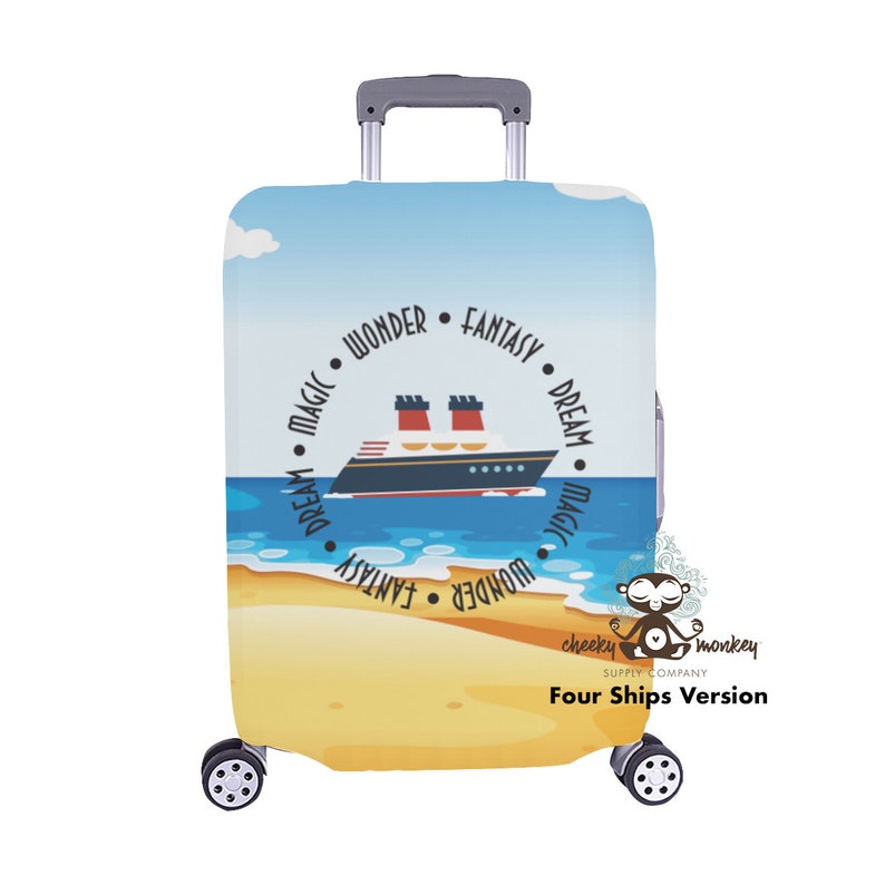 Cruise Ships Luggage Cover // Travel, Suitcase, Luggage Straps, Fish Extender Gift, Disney Vacation, Cruise image 6