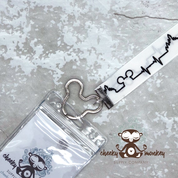 Heartbeat of a Addict Lanyard // Pin Trading, Fast Passes, Hotel Room Key,  ID Badge, Fish Extender, Work, Vacation // Made in USA 