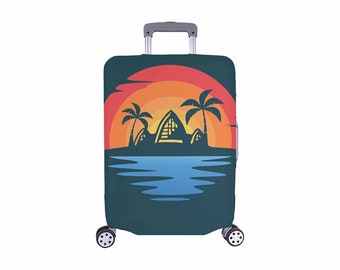 Hawaiian Sunset Luggage Cover // Travel, Suitcase, Luggage Strap, Fish Extender Gift, Disney Vacation, Cruise