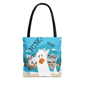 Mine Sydney Seagull Tote Bag // Travel, Book Bag, Shopping Bag, Vacation, Fish Extender Gift, Luggage