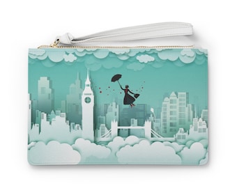 Mary Over London Faux-Leather Clutch Bag // Travel, Theme Park, Disney Vacation, Fashion, Purse, Handbag // Printed in USA