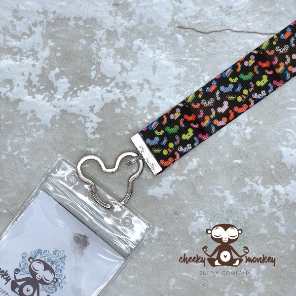 Character Mouse Ears Lanyard // KTTW, Disney Cruise, DCL, Disneyland, Walt Disney World // Pin Trading, ID Holder, Fish Extender Gift