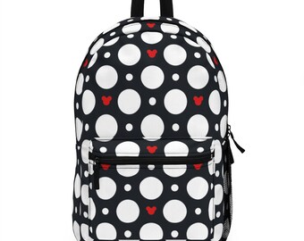 polka dot backpack purse