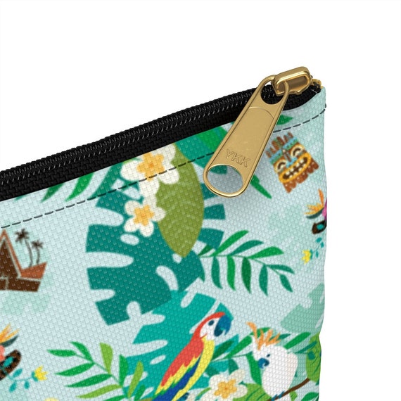 Enchanted Tiki Birds Store-all Accessory Pouch // Travel, Purse, Handbag,  Cosmetics Bag, Document Organizer, FE Gift, Luggage // Made in Usa 