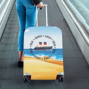 Cruise Ships Luggage Cover // Travel, Suitcase, Luggage Straps, Fish Extender Gift, Disney Vacation, Cruise imagem 2