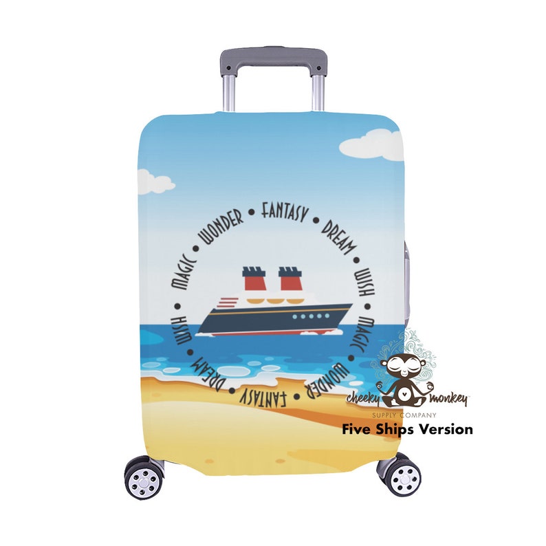 Cruise Ships Luggage Cover // Travel, Suitcase, Luggage Straps, Fish Extender Gift, Disney Vacation, Cruise image 7