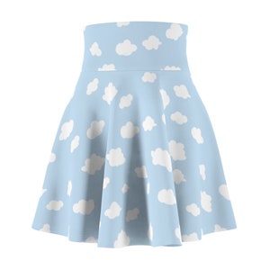 Toy Cloud Women&#39;s Skater Skirt // Sizes XS-2XL // Travel, Cosplay, Vacation, Cruise, Disney Bounding // Made In Usa
