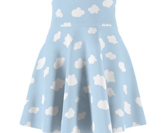 Toy Cloud Women's Skater Skirt // Sizes XS-2XL // Travel, Cosplay, Vacation, Cruise, Disney Bounding // Made In Usa