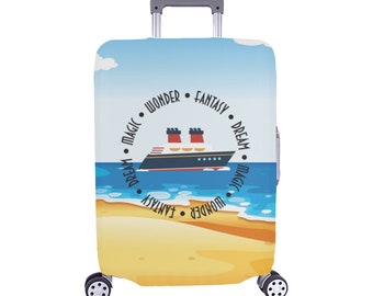 Cruise Ships Luggage Cover // Travel, Suitcase, Luggage Straps, Fish Extender Gift, Disney Vacation, Cruise