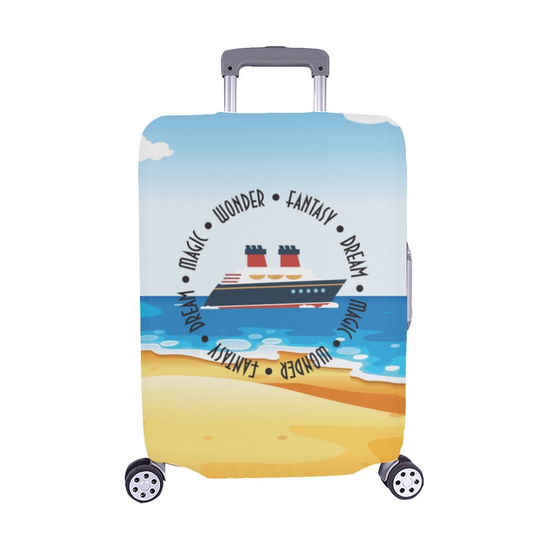 Cruise Ships Luggage Cover // Travel, Suitcase, Luggage Straps, Fish Extender Gift, Disney Vacation, Cruise image 1