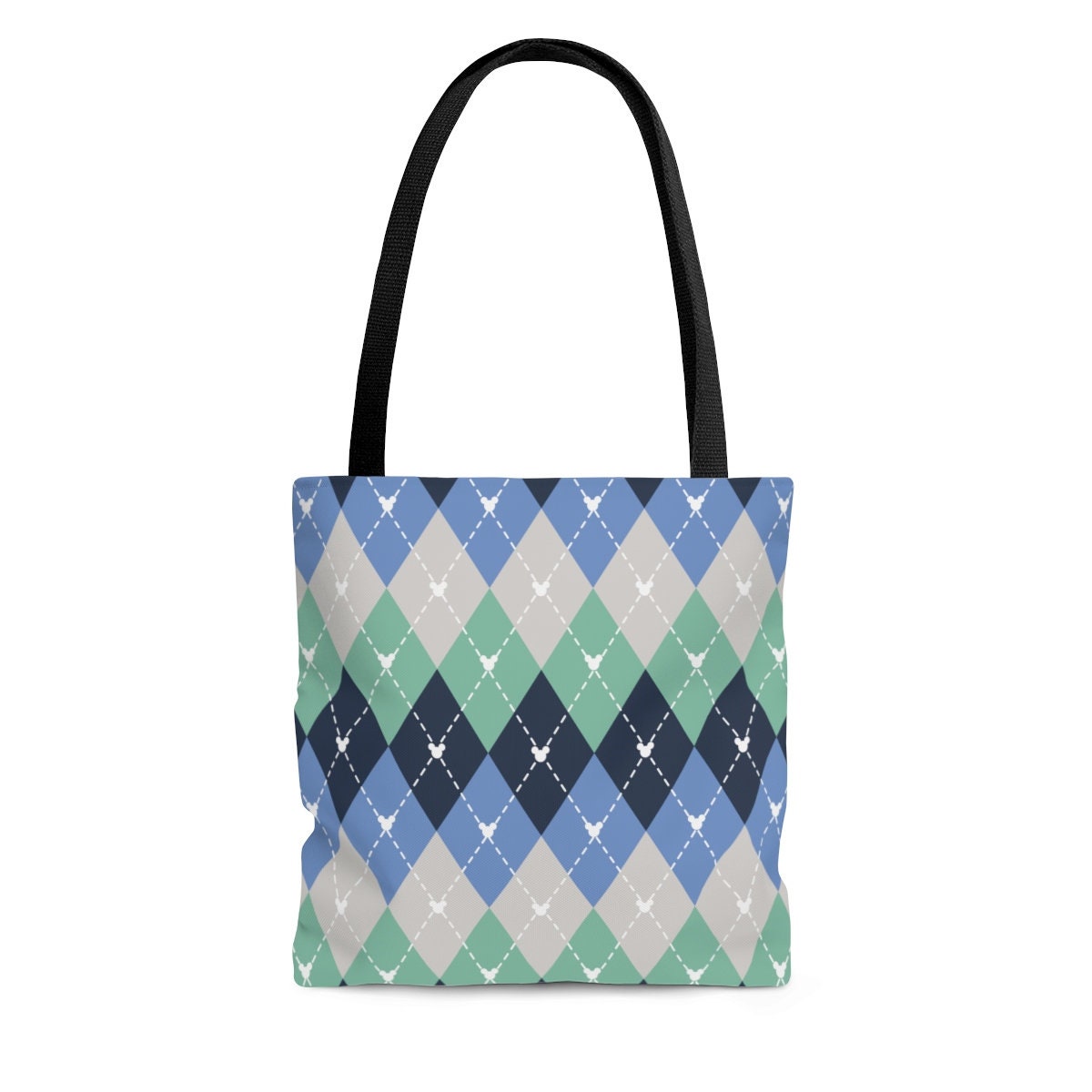 White Checkered Print Style Triangle Duffle Bag Weekender -  Denmark