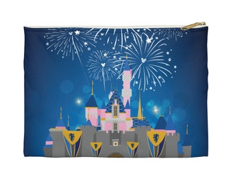 Fireworks Castle Store-All Accessory Pouch // Travel, Purse, Handbag, Cosmetics Bag, Document Organizer, FE Gift, Luggage