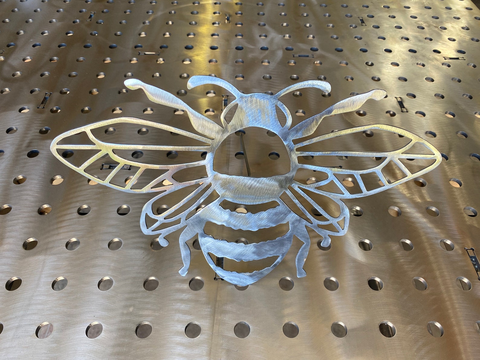 Metal Bee / Garden Decoration / Yard Art / Wall Decoration / Etsy