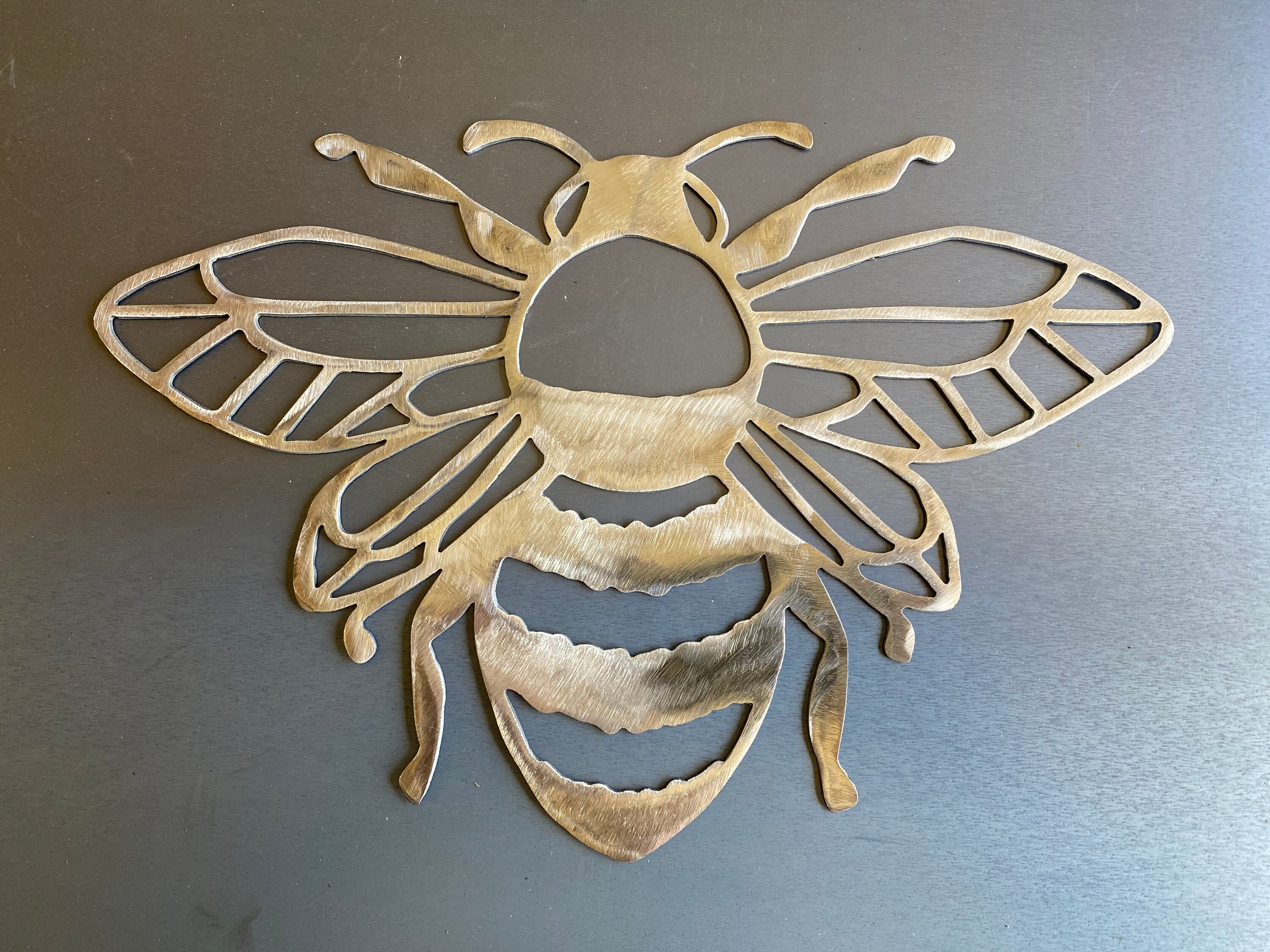Metal Bee / Garden Decoration / Yard Art / Wall Decoration / Etsy