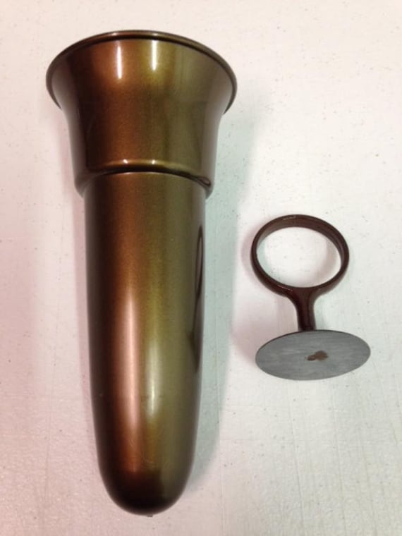 Mausoleum Crypt Vase 8 inch Epoxy Disc Base with Ring Etsy