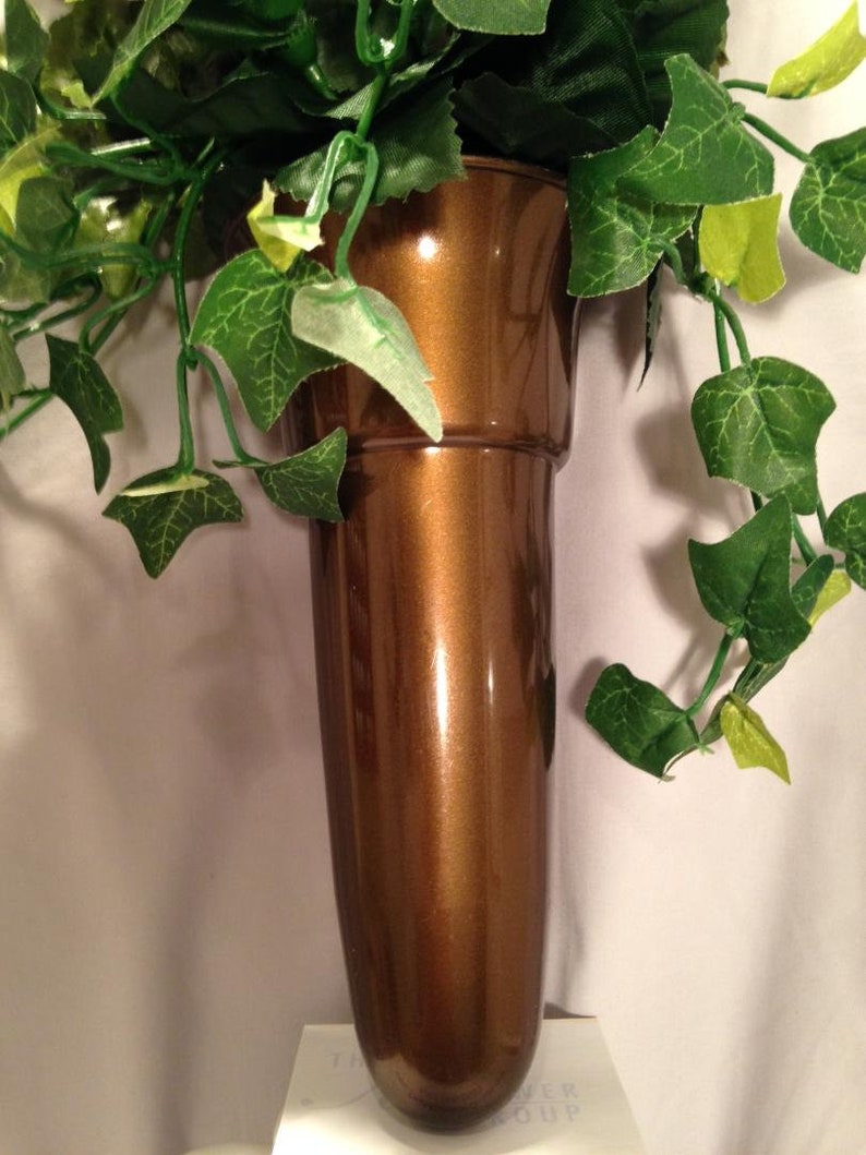 Crypt Mausoleum Vase & Yellow Rose Silk Flowers w/ Ring Bolt Etsy