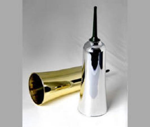 DIY GOLD CEMETERY Vase Metallic Plastic Flower with Spike for Grave-site Presentation in Remembrance or Home Garden -