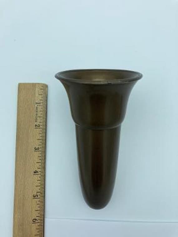 Mausoleum Crypt Injection Molded Brown Plastic Vase (ONLY Replacement; NO Hardware) 4.0 inch - Royal Duchess