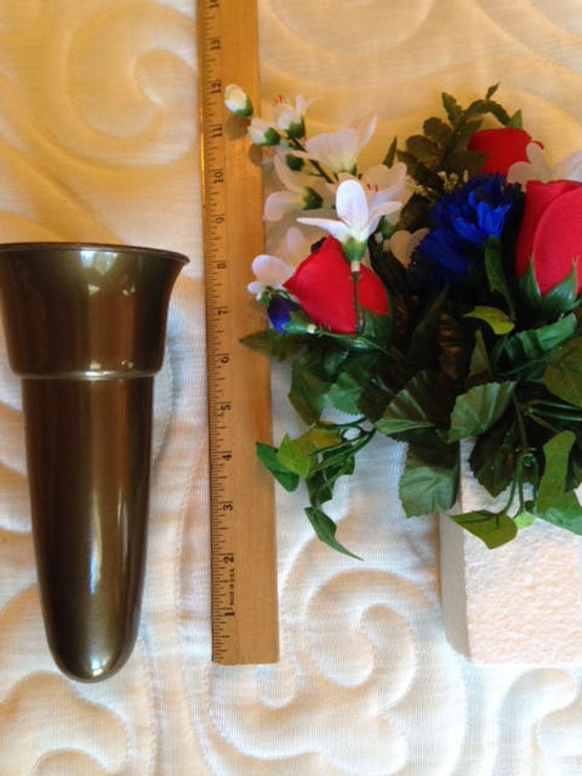 Crypt / Mausoleum Flower Vase 7.75 IN Standard Ring Support Etsy