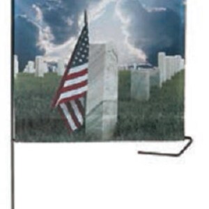 Cemetery DIY BANNER &quot;Freedom Is Never Free&quot; for Grave-site Presentation in Remembrance of Loved Ones or Home Garden Use -