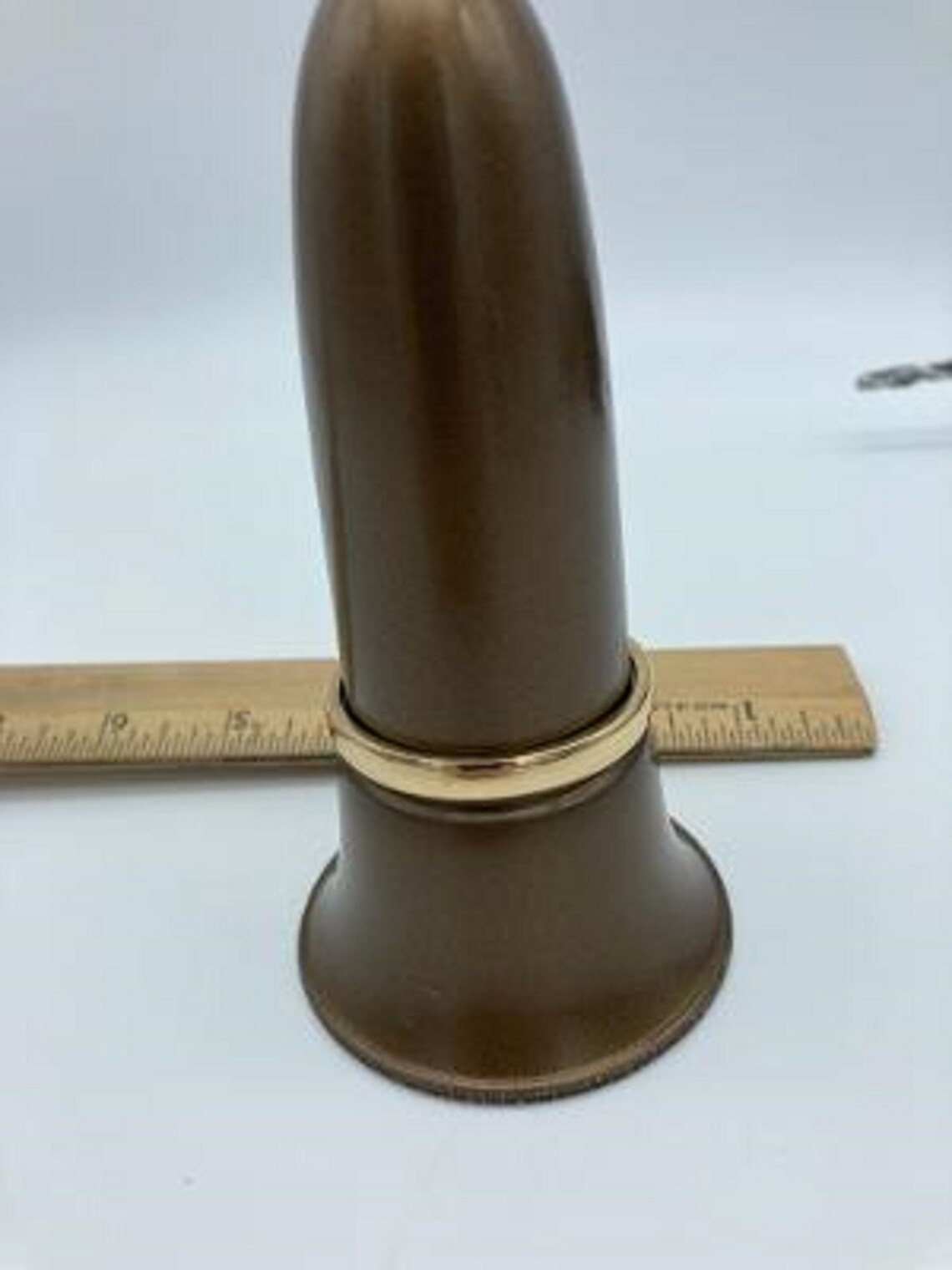 Mausoleum Crypt Brown Vase 5.5 Inch With Standard Base in Brite Solid