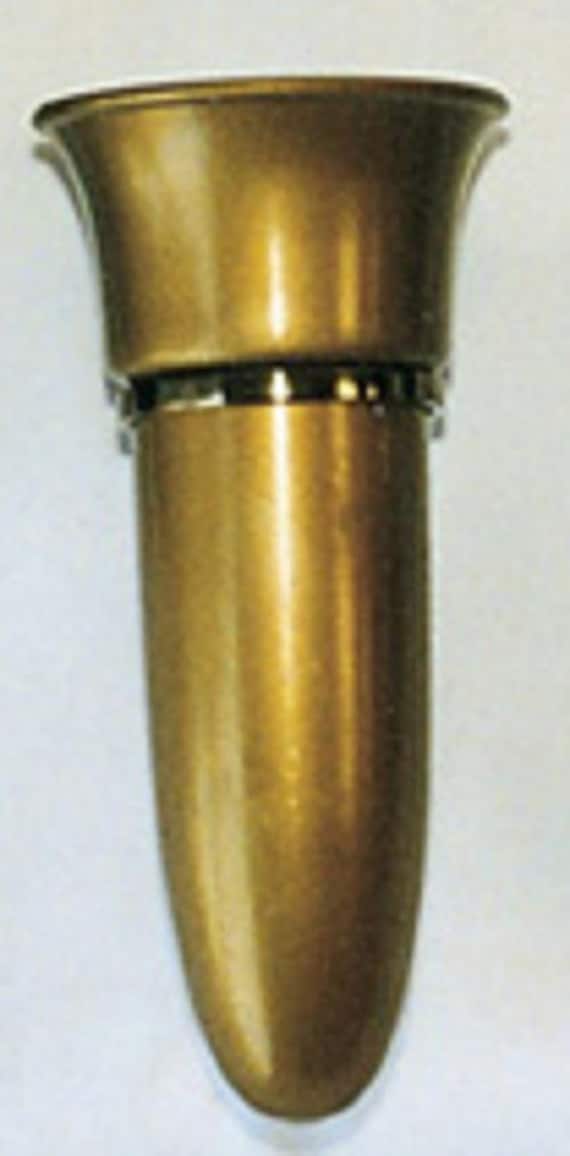 Mausoleum Crypt Vase: Dark Golden Plastic Replacement (5.5 inch)