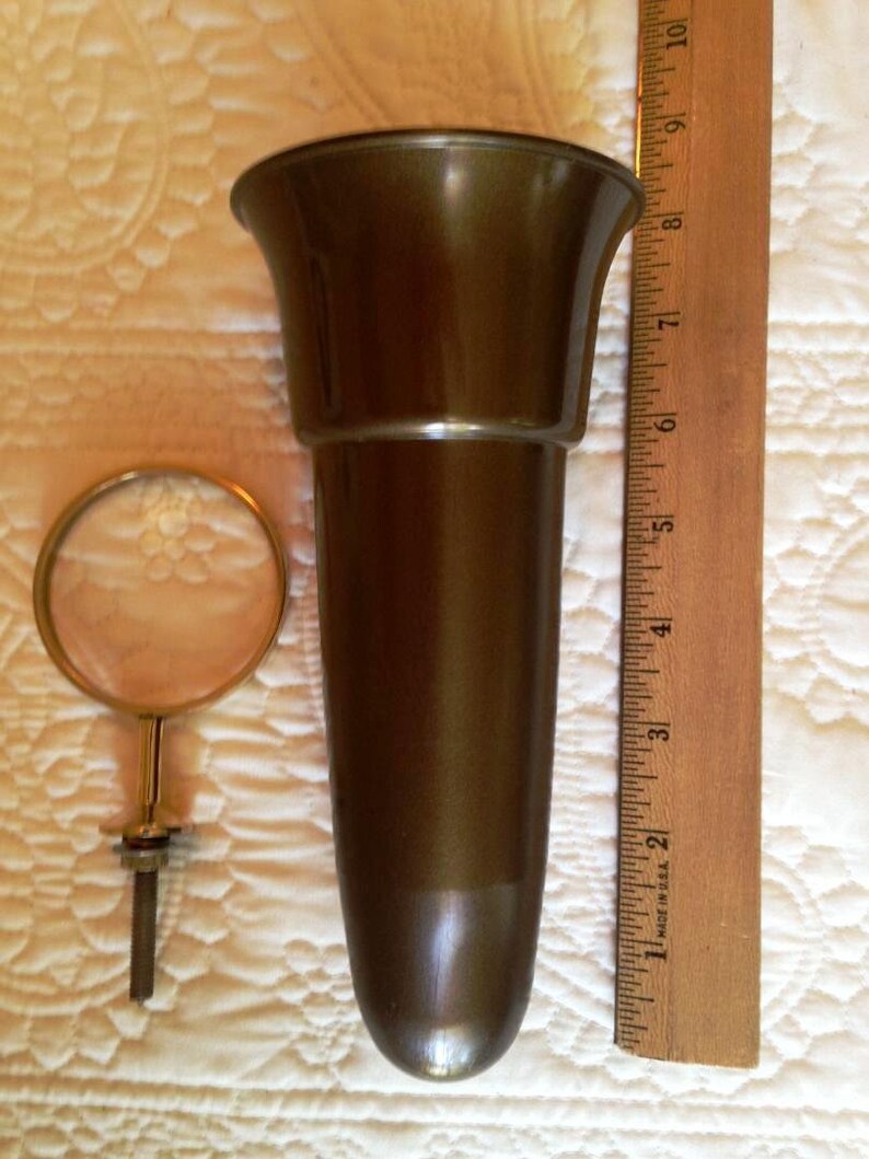 Crypt / Mausoleum Flower Vase 7.75 IN Standard Brite Gold Etsy